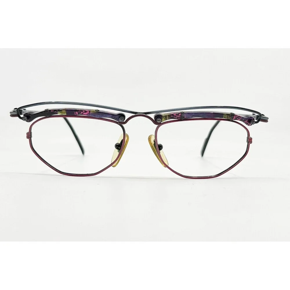 Unbranded Eyeglasses Frames Womens Purple Multicolor Geometric 44064